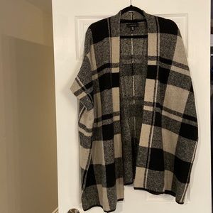 Plaid tunic sweater vest